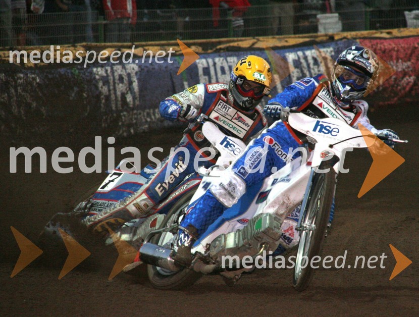 Tomasz Gollob (Poljska) in Nicki Pedersen (Danska)SPEEDWAY GRAND PRIX, VN Slovenije 2006, dirka