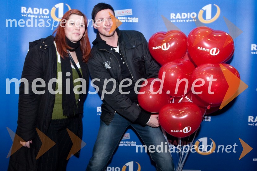 Katarina Puček, Radio 1 in Robert Roškar, moderator na Radio 1Valentinovo, premiera filma
