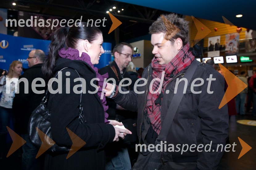 Nina Urbančič Romih, Tovarna vizij in Nejc Simšič, novinar in igralecValentinovo, premiera filma