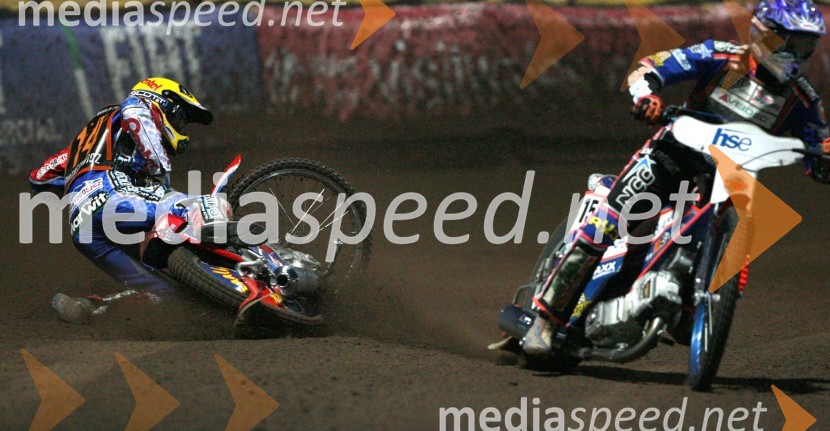 Piotr Protasiewicz (Poljska) in Niels Kristian Iversen (Danska)SPEEDWAY GRAND PRIX, VN Slovenije 2006, dirka