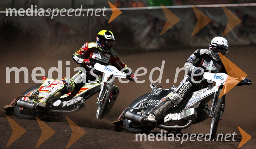 Leigh Adams (Avstralija) in Lee Richardson (Velika Britanija)SPEEDWAY GRAND PRIX, VN Slovenije 2006, dirka