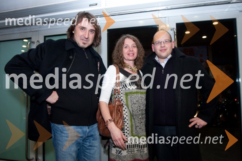 Jože Bonča, Martina Sever, enota tržne komunikacije Planet 9 in Miha Butara, direktor komerciale Planet 9Valentinovo, premiera filma