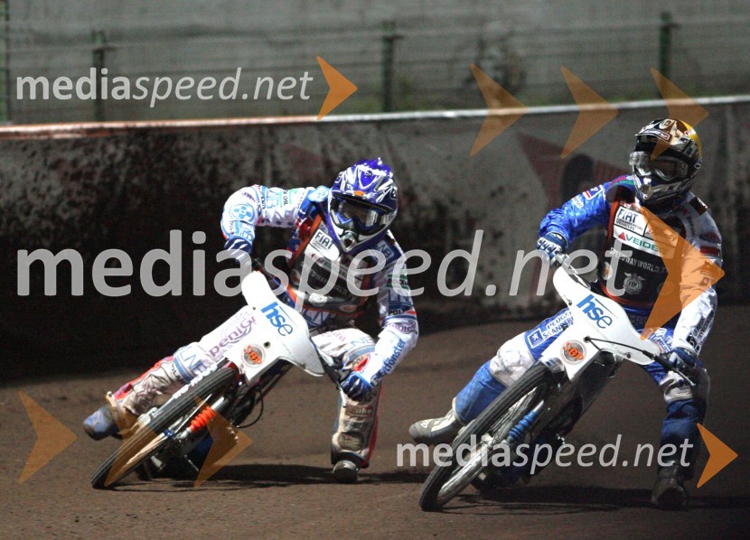 Jason Crump (Avstralija) in Nicki Pedersen (Danska)SPEEDWAY GRAND PRIX, VN Slovenije 2006, dirka
