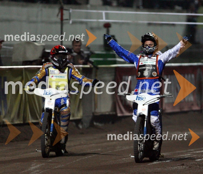 Tony Rickardsson (Švedska) in Nicki Pedersen (Danska)SPEEDWAY GRAND PRIX, VN Slovenije 2006, dirka