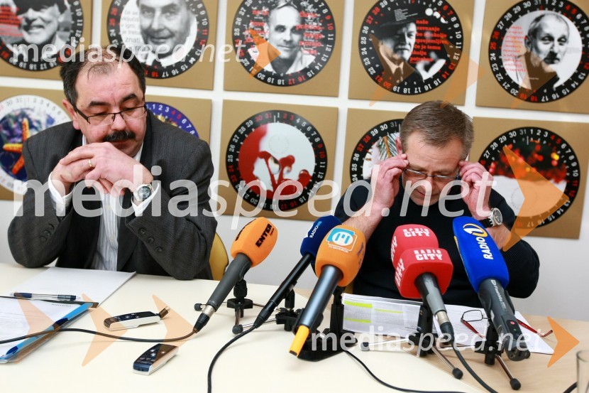 Zvonko Slana, sekretar Sindikata kovinske in elektroindustrije - SKEI TAM ter Drago Gajzer, Sindikat kovinske in elektroindustrije - SKEI TAMSKEI TAM, novinarska konferenca