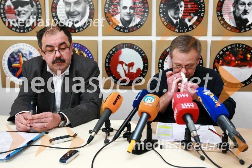 Zvonko Slana, sekretar Sindikata kovinske in elektroindustrije - SKEI TAM ter Drago Gajzer, Sindikat kovinske in elektroindustrije - SKEI TAMSKEI TAM, novinarska konferenca