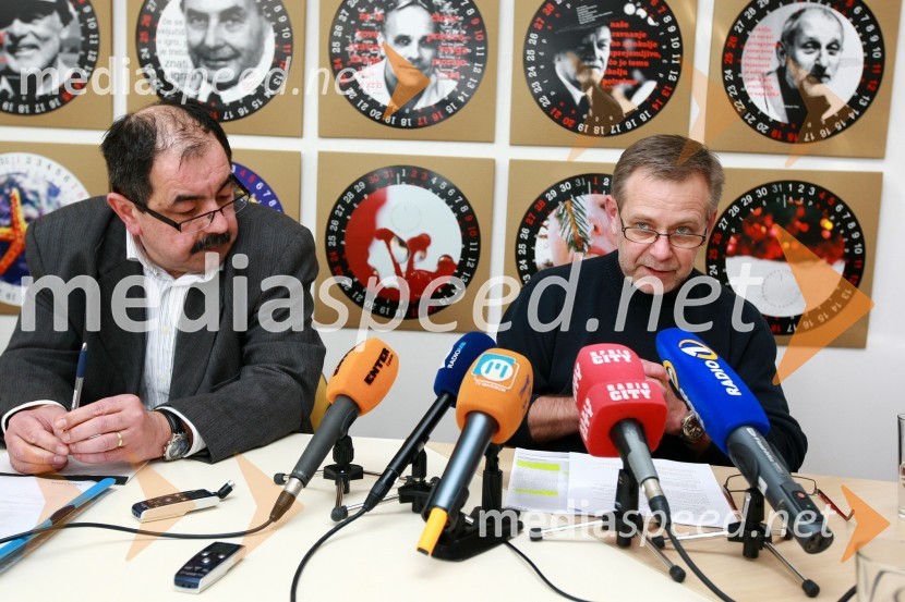 Zvonko Slana, sekretar Sindikata kovinske in elektroindustrije - SKEI TAM ter Drago Gajzer, Sindikat kovinske in elektroindustrije - SKEI TAMSKEI TAM, novinarska konferenca