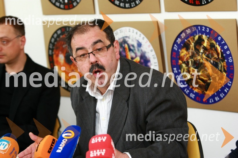 Zvonko Slana, sekretar Sindikata kovinske in elektroindustrije - SKEI TAMSKEI TAM, novinarska konferenca