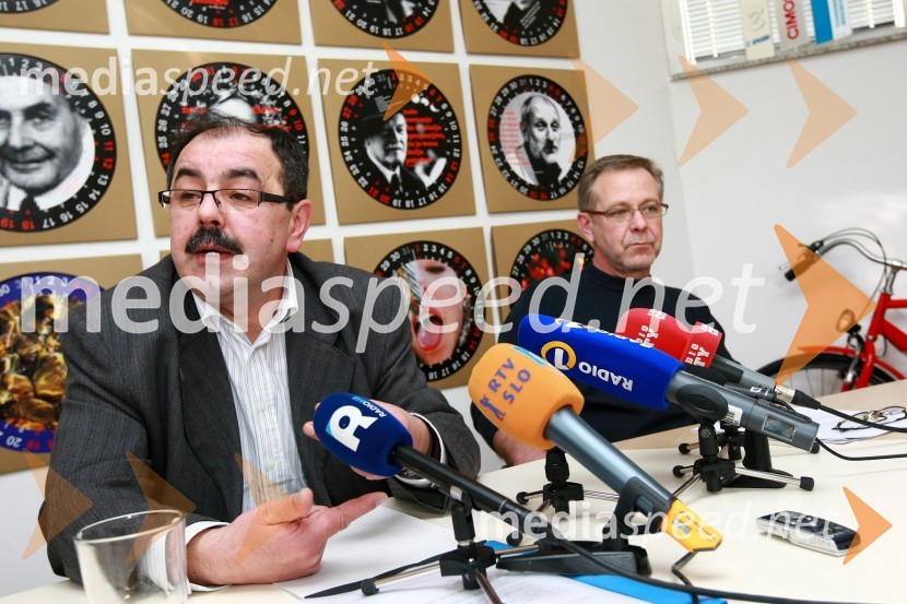 Zvonko Slana, sekretar Sindikata kovinske in elektroindustrije - SKEI TAM ter Drago Gajzer, Sindikat kovinske in elektroindustrije - SKEI TAMSKEI TAM, novinarska konferenca