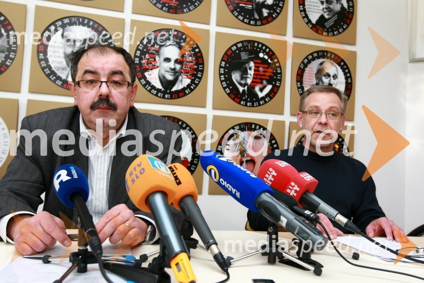 Zvonko Slana, sekretar Sindikata kovinske in elektroindustrije - SKEI TAM ter Drago Gajzer, Sindikat kovinske in elektroindustrije - SKEI TAMSKEI TAM, novinarska konferenca