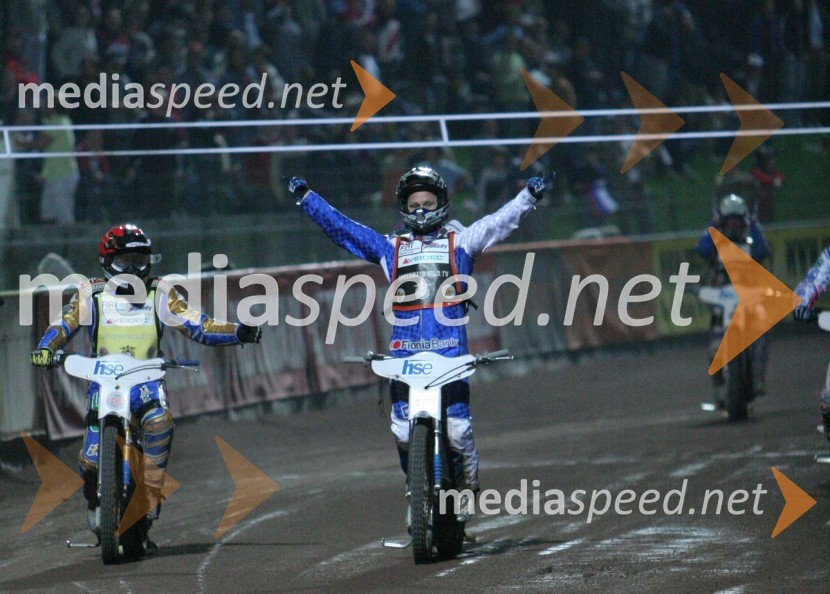 Tony Rickardsson (Švedska) in Nicki Pedersen (Danska)SPEEDWAY GRAND PRIX, VN Slovenije 2006, dirka