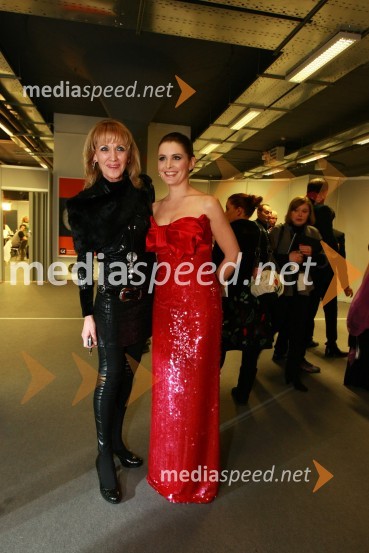 Božena Zabret, producentka in Bernarda Žarn, voditeljicaEMA 2010, predizbor