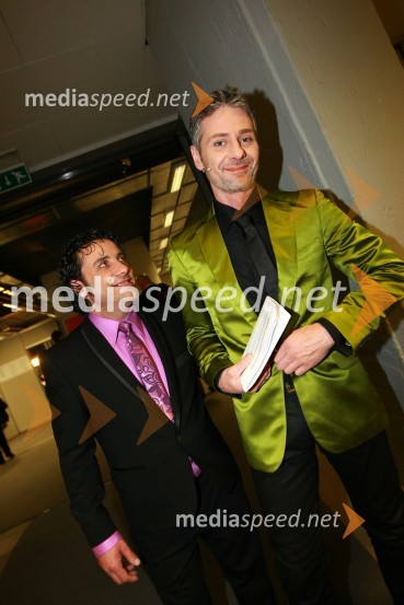 Jože Kontrec, član skupine Langa in Ivo Kores, voditeljEMA 2010, predizbor