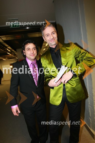 Jože Kontrec, član skupine Langa in Ivo Kores, voditeljEMA 2010, predizbor