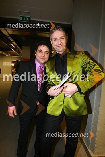 Jože Kontrec, član skupine Langa in Ivo Kores, voditeljEMA 2010, predizbor