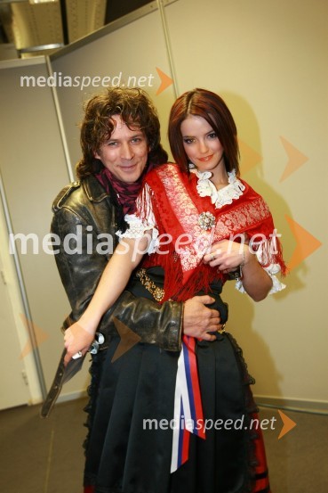 Jože Jež - Pepi, pevec skupine Kalamari in Barbara Ogrinc, pevka Ansambla Roka ŽlindreEMA 2010, predizbor