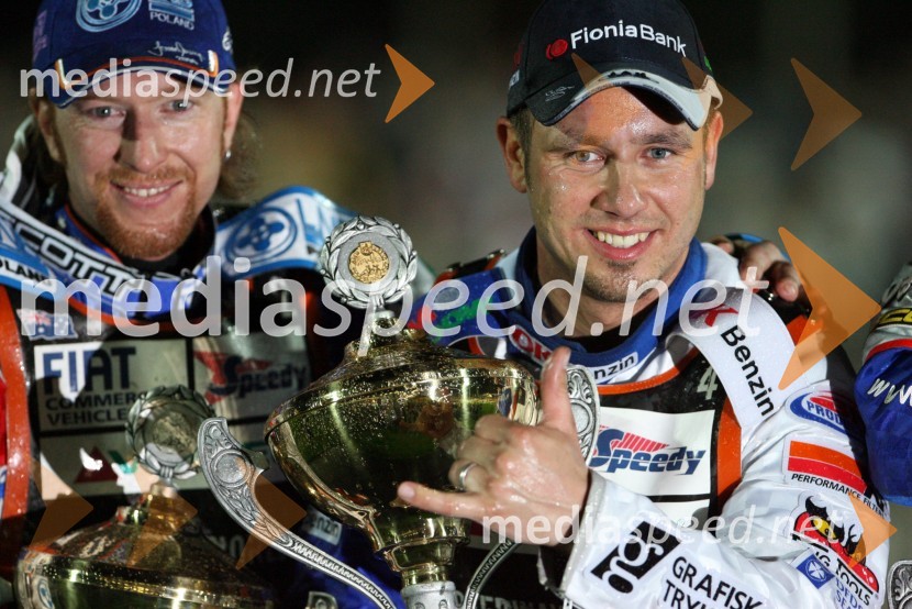 Jason Crump (Avstralija) in Nicki Pedersen (Danska)SPEEDWAY GRAND PRIX, VN Slovenije 2006, dirka