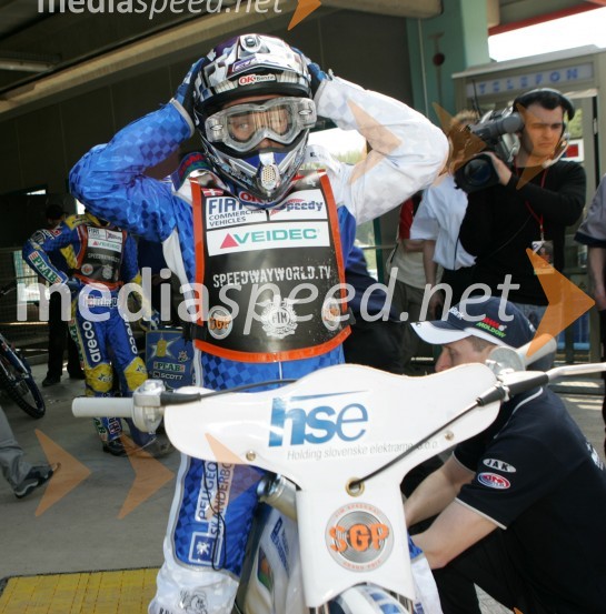 Nicki Pedersen (Danska)SPEEDWAY GRAND PRIX, VN Slovenije 2006, trening