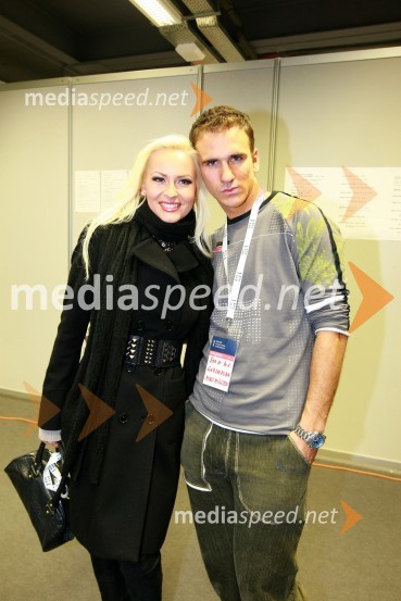 Doroteja Premužič, playboyeva zajčica in Miro Mišljen, modni oblikovalecEMA 2010, predizbor