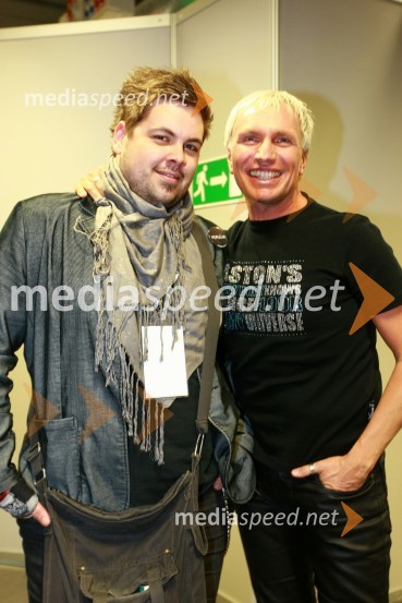 Nejc Simšič, novinar in igralec ter Igor Jelen - Iggy, koreograf in lastnik plesnega studia IgenEMA 2010, predizbor