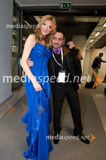 Manca Špik, pevka in Jože Kontrec, član skupine LangaEMA 2010, predizbor