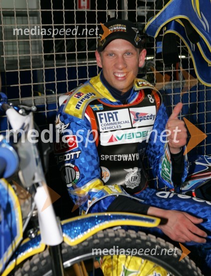 Andreas Jonsson (Švedska)SPEEDWAY GRAND PRIX, VN Slovenije 2006, trening