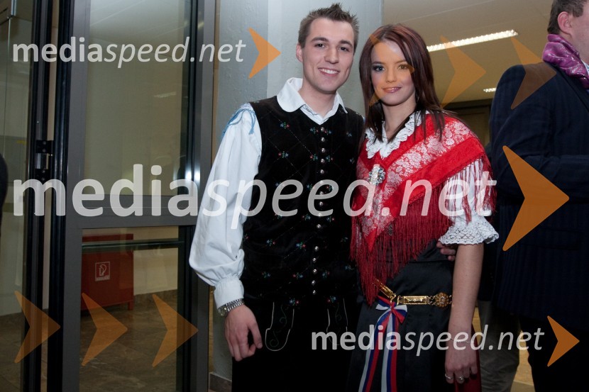 Rok Žlindra in Barbara Ogrinc, člana Ansambla Roka ŽlindreEMA 2010, predizbor