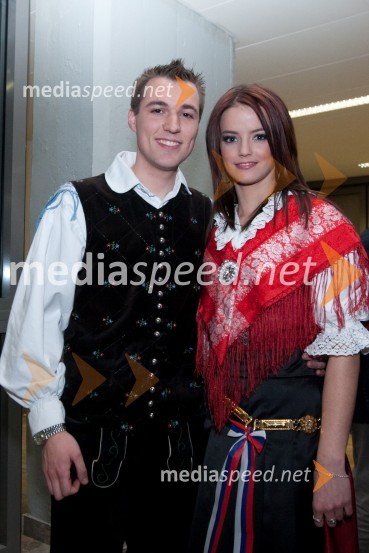 Rok Žlindra in Barbara Ogrinc, člana Ansambla Roka ŽlindraEMA 2010, predizbor