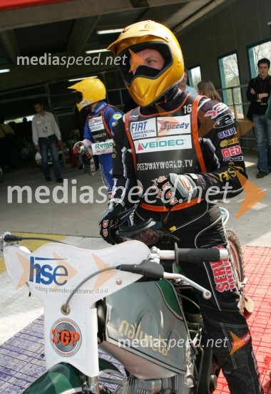 Matej Ferjan (Madžarska - Slovenija)SPEEDWAY GRAND PRIX, VN Slovenije 2006, trening