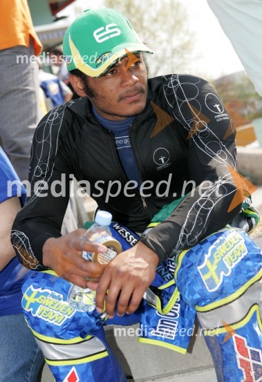Antonio Lindbaeck (Švedska)SPEEDWAY GRAND PRIX, VN Slovenije 2006, trening