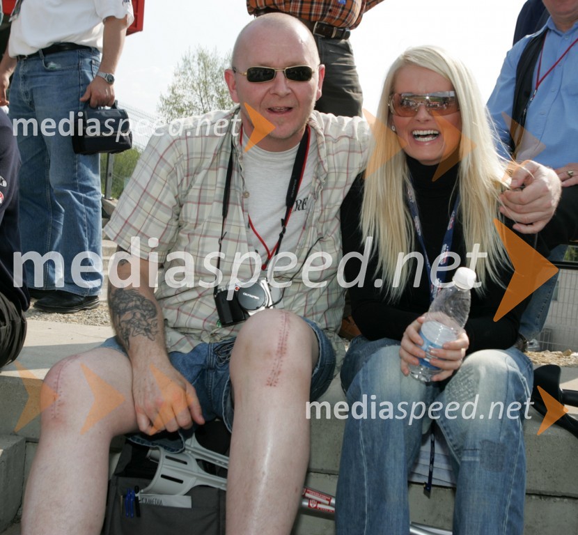 ... in Anne Mette, žena Nickija PedersenaSPEEDWAY GRAND PRIX, VN Slovenije 2006, trening