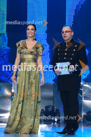 Lorella Flego in Andrea Flego, voditelja finalnega večeraEMA 2010, finale