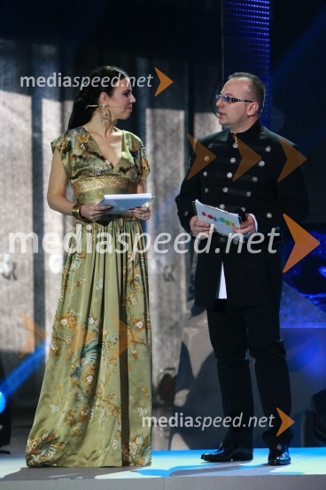 Lorella Flego in Andrea Flego, voditelja finalnega večeraEMA 2010, finale