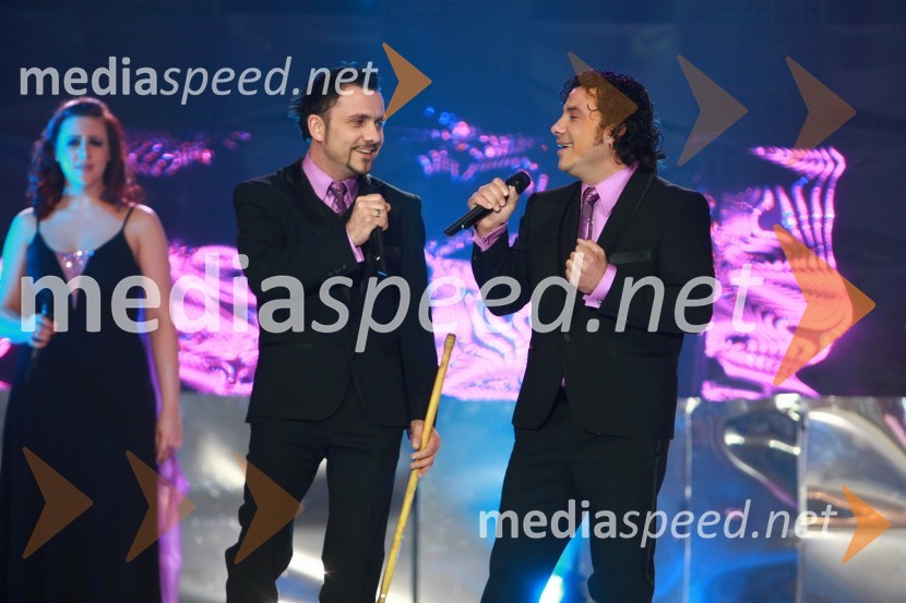 Mišo Kontrec in Jože Kontrec, člana skupine LangaEMA 2010, finale