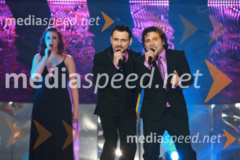 Mišo Kontrec in Jože Kontrec, člana skupine LangaEMA 2010, finale
