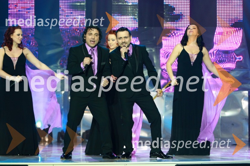 Mišo Kontrec in Jože Kontrec, člana skupine LangaEMA 2010, finale