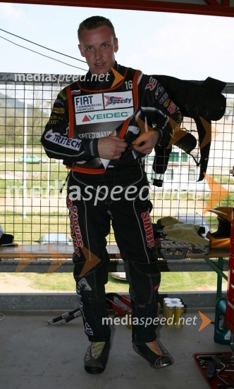 Matej Ferjan (Madžarska - Slovenija)SPEEDWAY GRAND PRIX, VN Slovenije 2006, trening