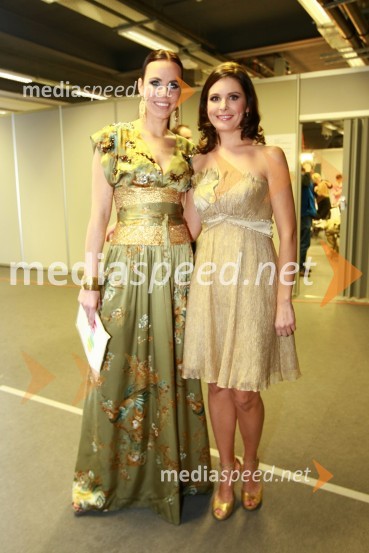 Lorella Flego in Bernarda Žarn, voditeljiciEMA 2010, finale