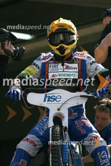 Matej Žagar (Slovenija)SPEEDWAY GRAND PRIX, VN Slovenije 2006, trening
