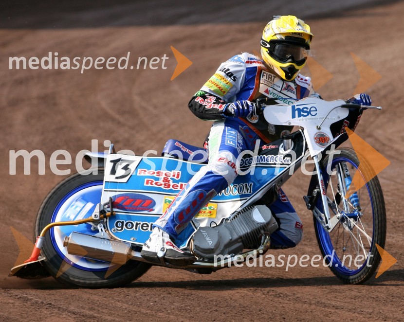 Matej Žagar (Slovenija)SPEEDWAY GRAND PRIX, VN Slovenije 2006, trening