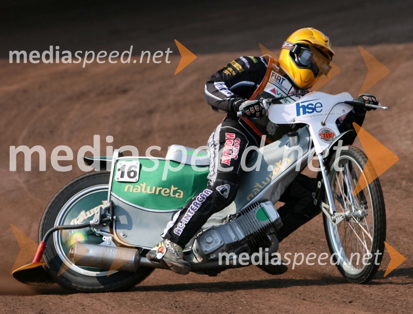 Matej Ferjan (Madžarska - Slovenija)SPEEDWAY GRAND PRIX, VN Slovenije 2006, trening