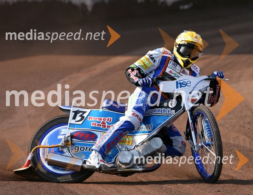 Matej Žagar (Slovenija)SPEEDWAY GRAND PRIX, VN Slovenije 2006, trening