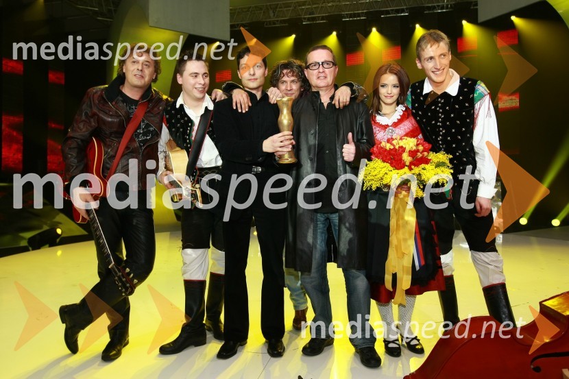 Ansambel Roka Žlindre in skupina Kalamari, Marino Legovič, avtor glasbe ter Leon Oblak, avtor besedila - zmagovalci Eme 2010EMA 2010, finale