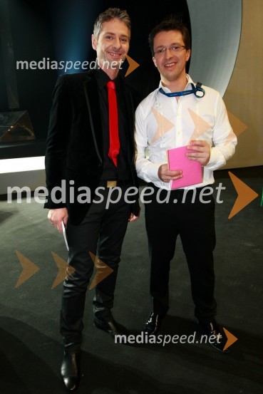 Ivo Kores, voditelj in Andrej Hofer, glasbeni urednik TV SlovenijaEMA 2010, predizbor