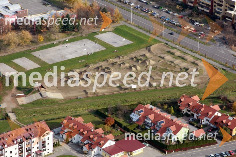 BMX proga, OŠ Tabor I, naselje Nova vas I MariborSlovenija iz zraka