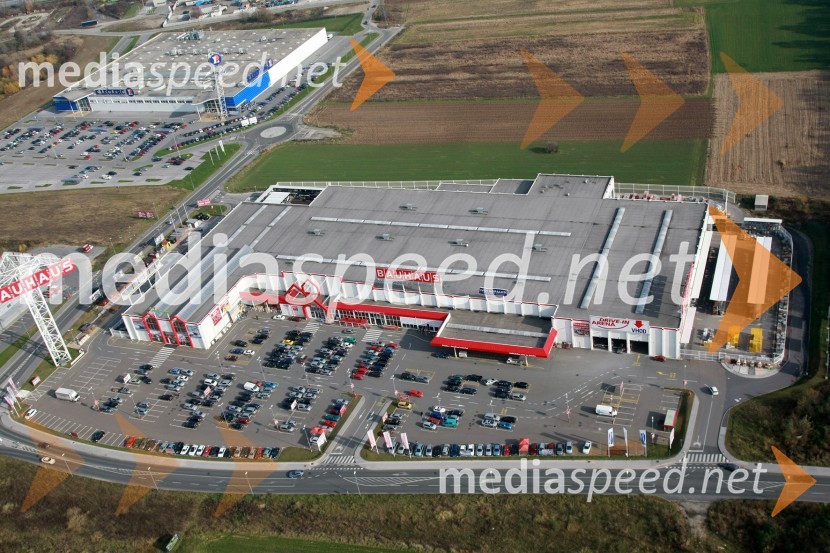 Trgovski center Bauhaus Maribor, Trgovski center E.Leclerc MariborSlovenija iz zraka