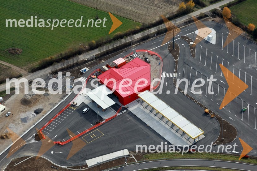 Bencinska črpalka, Poljčane pri MariboruSlovenija iz zraka