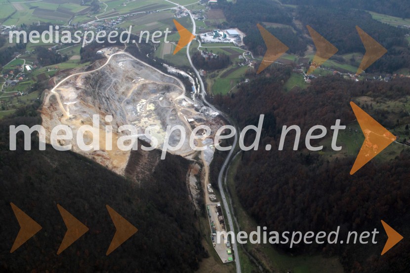 kamnolom Velika PirešicaSlovenija iz zraka