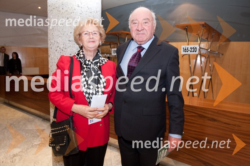 Anton Nanut, dirigent in soproga MilojkaStriček Vanja, premiera v SNG Nova Gorica