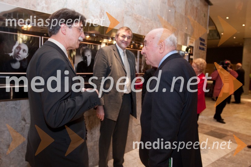 Jožko Čuk, direktor Slovenskega narodnega gledališča (SNG) Nova Gorica in  Anton Nanut, dirigentStriček Vanja, premiera v SNG Nova Gorica